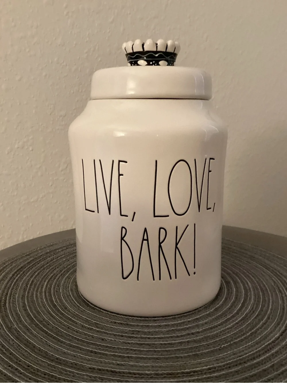 Rae Dunn Ceramic Dog Treat Jar - 